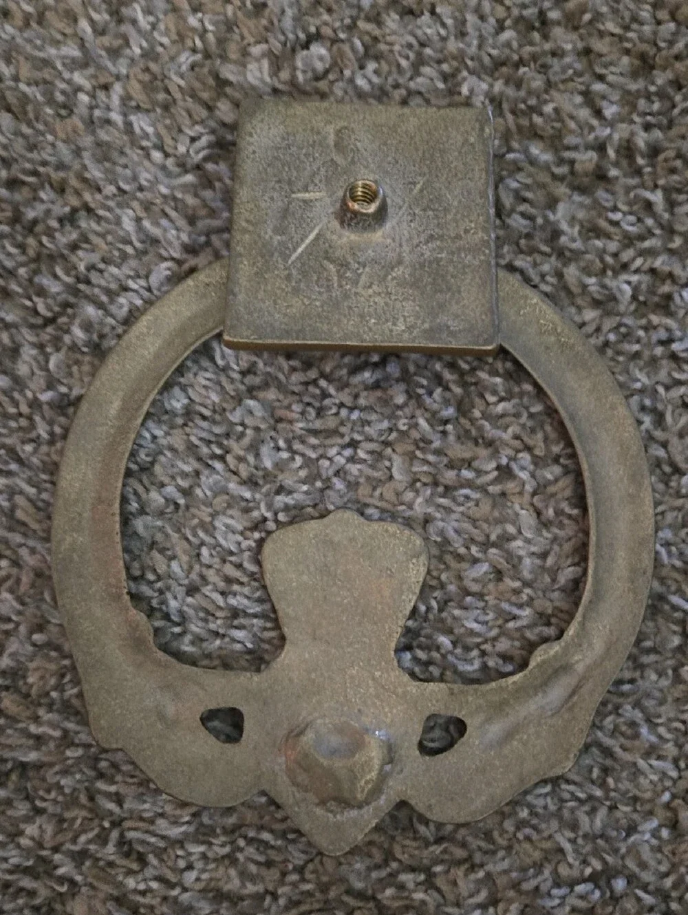 Claddagh Ring Door Knocker in Antique Brass